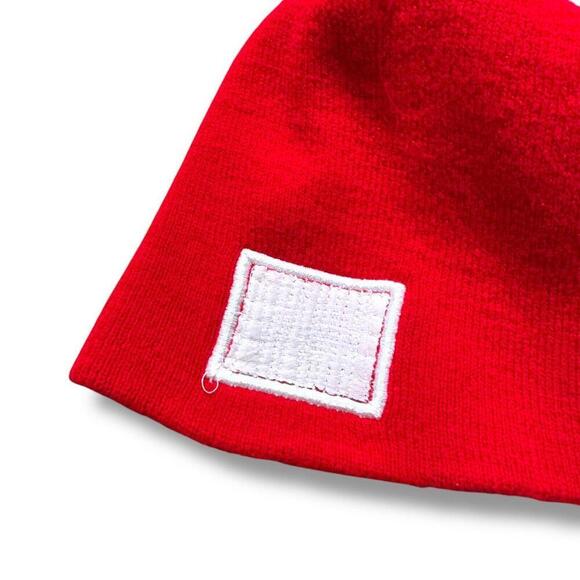 VTG Orange County Choppers Beanie Tight Knit Red Made In USA Biker Y2K Toque - Picture 5 of 8